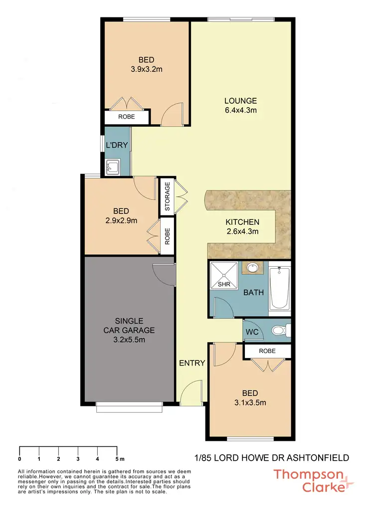 Floorplan of Homely apartment listing, 1/85 Lord Howe Drive, Ashtonfield NSW 2323