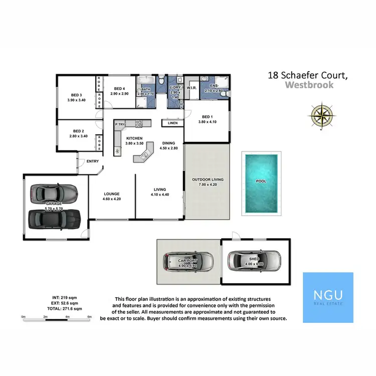 Floorplan of Homely house listing, 18 Schaefer Court, Westbrook QLD 4350