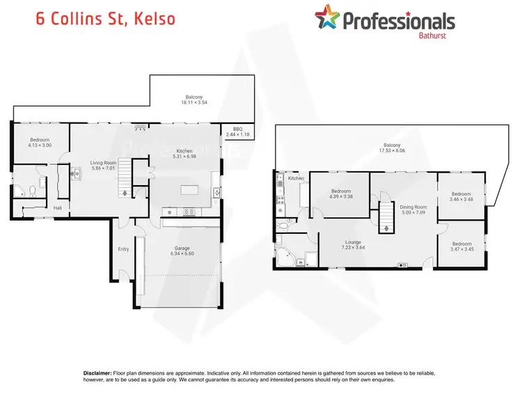 Floorplan of Homely house listing, 6 Collins Close, Kelso NSW 2795