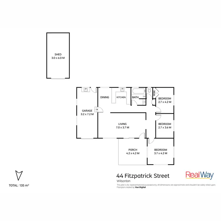 Floorplan of Homely house listing, 44 Fitzpatrick Street, Wilsonton QLD 4350
