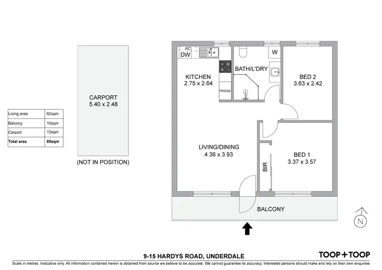 Floorplan of Homely unit listing, 9/15 Hardys Road, Underdale SA 5032