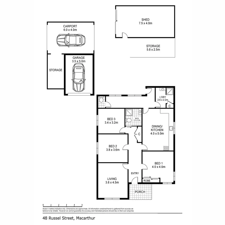 Floorplan of Homely house listing, 48 Russell Street, Macarthur VIC 3286