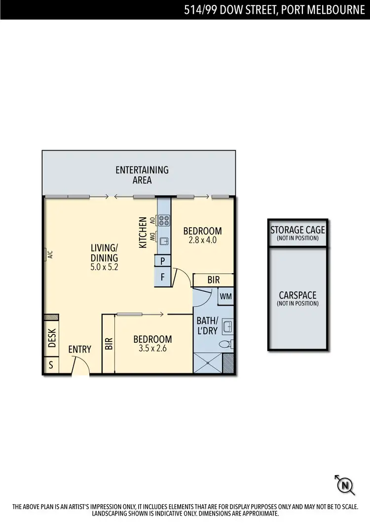 Floorplan of Homely apartment listing, 514/99 Dow Street, Port Melbourne VIC 3207