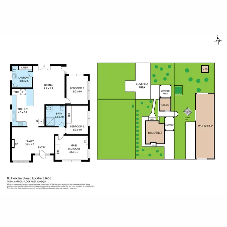 Floorplan of Homely house listing, 83 Hebden Street, Lockhart NSW 2656