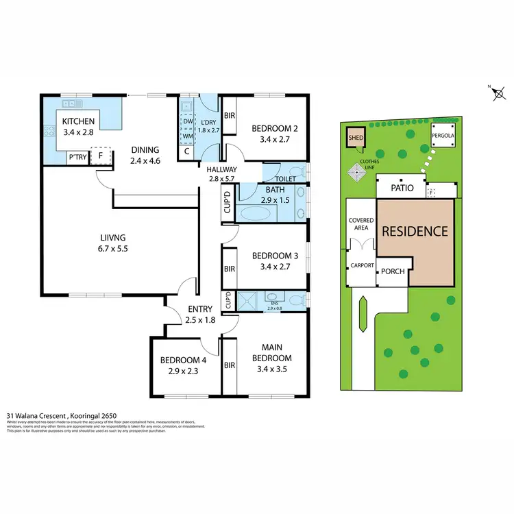 Floorplan of Homely house listing, 31 Walana Crescent, Kooringal NSW 2650