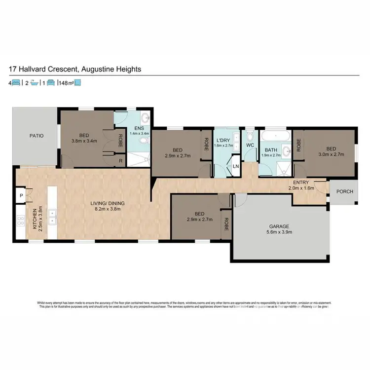 Floorplan of Homely house listing, 17 Hallvard Crescent, Augustine Heights QLD 4300