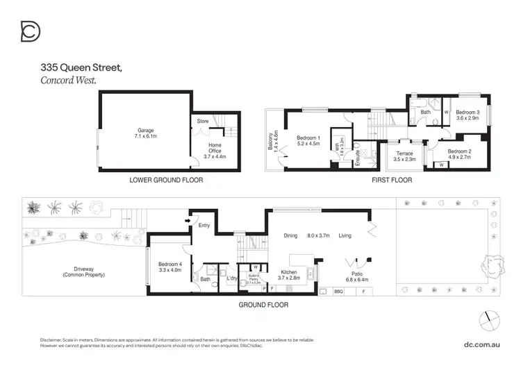 Floorplan of Homely semi-detached listing, 335a Queen Street, Concord West NSW 2138