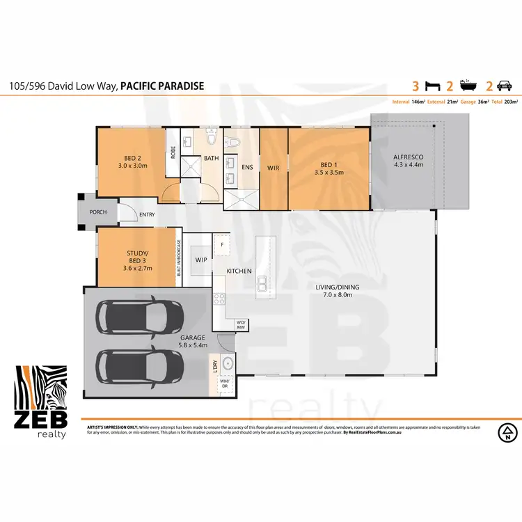 Floorplan of Homely house listing, 105/596 David Low Way, Pacific Paradise QLD 4564