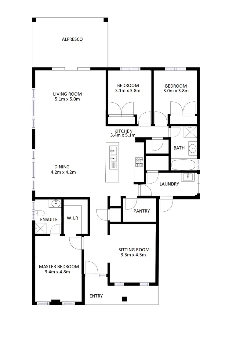 Floorplan of Homely house listing, 20 Snowy Street, Wodonga VIC 3690