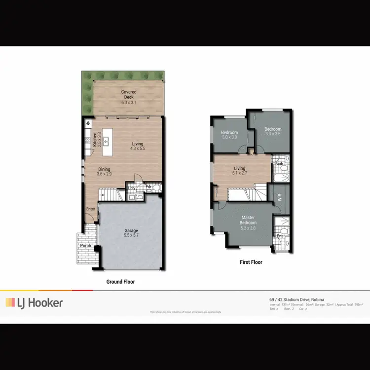 Floorplan of Homely townhouse listing, 69/42 Stadium Drive, Robina QLD 4226