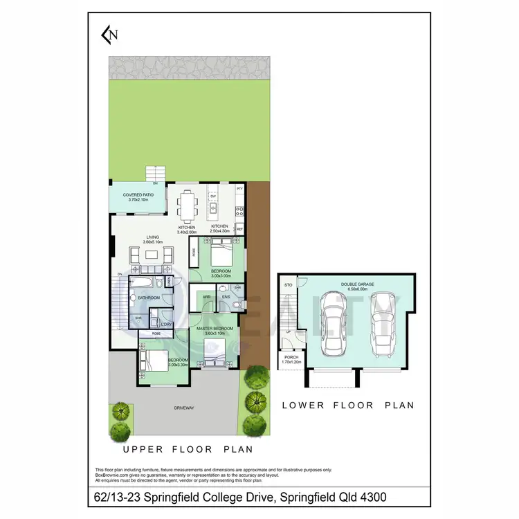 Floorplan of Homely townhouse listing, 62/13-23 Springfield College Drive, Springfield QLD 4300