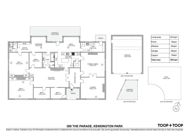 Floorplan of Homely house listing, 389 The Parade, Kensington Park SA 5068