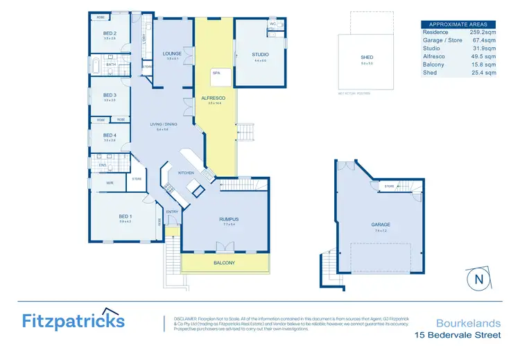 Floorplan of Homely house listing, 15 Bedervale Street, Bourkelands NSW 2650