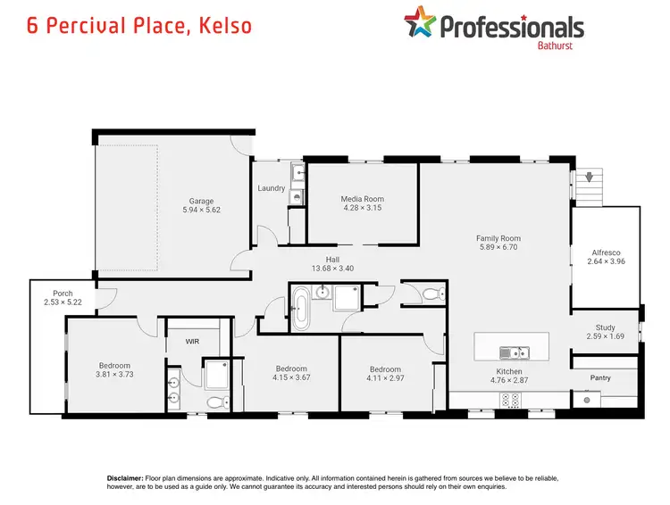 Floorplan of Homely house listing, 6 Percival Place, Kelso NSW 2795