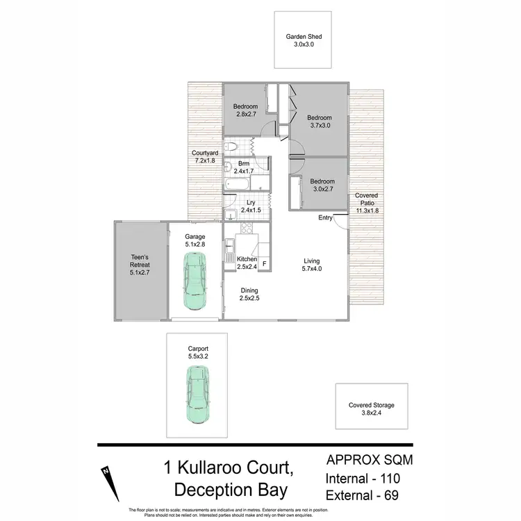 Floorplan of Homely house listing, 1 Kullaroo Court, Deception Bay QLD 4508