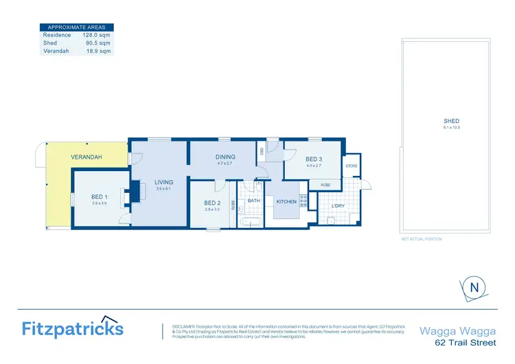 Floorplan of Homely house listing, 62 Trail Street, Wagga Wagga NSW 2650