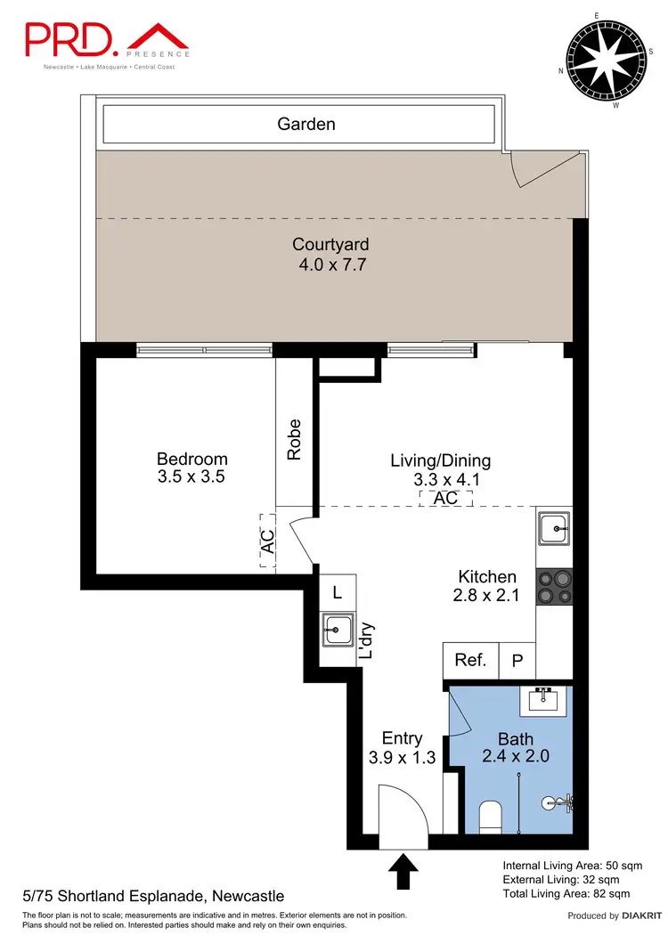 Floorplan of Homely apartment listing, 5/75 Shortland Esplanade, Newcastle NSW 2300