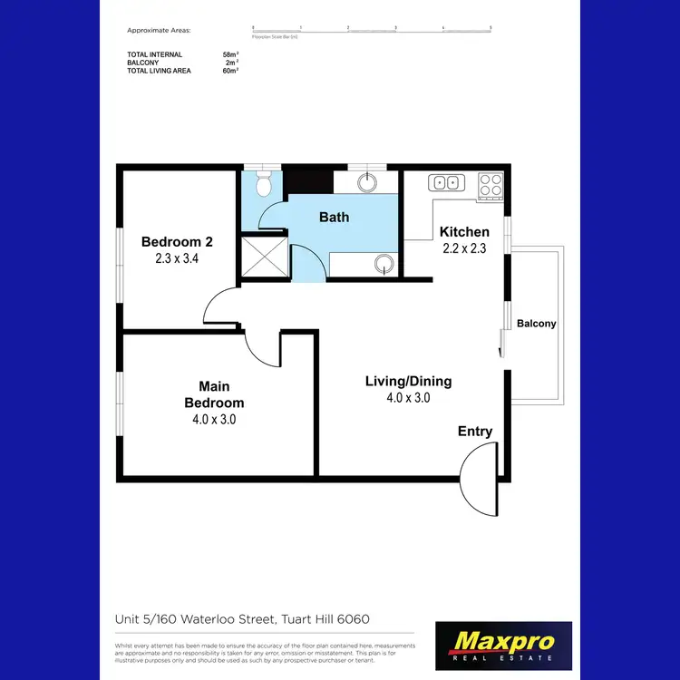 Floorplan of Homely unit listing, 5/160 Waterloo Street, Tuart Hill WA 6060