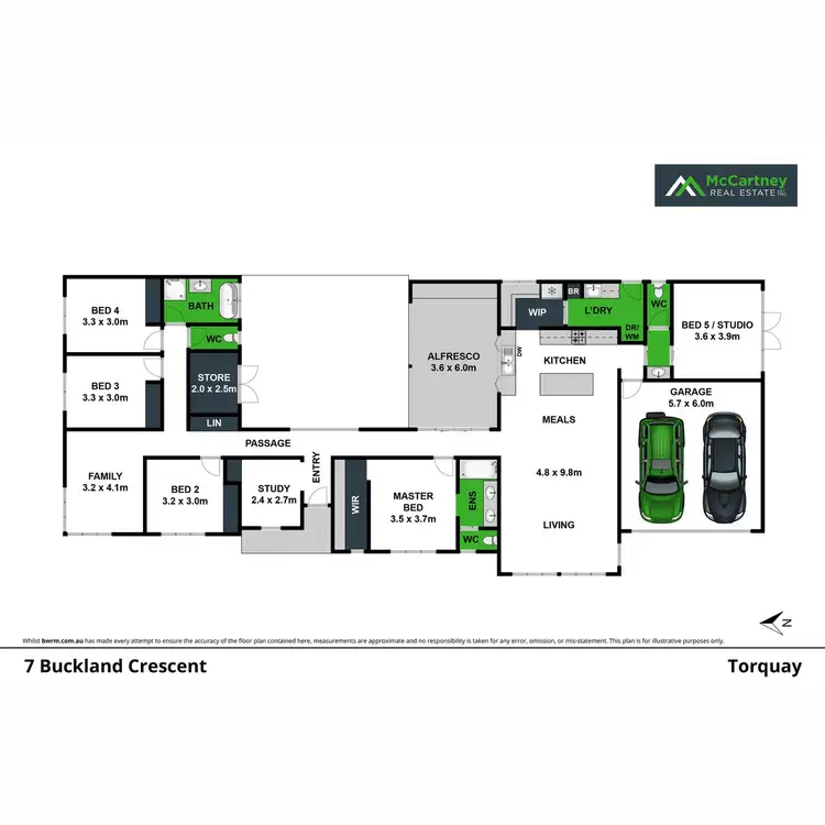 Floorplan of Homely house listing, 7 Buckland Crescent, Torquay VIC 3228