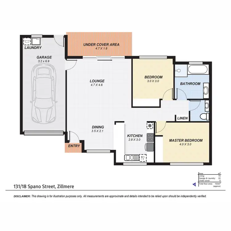 Floorplan of Homely villa listing, 131/18 Spano Street, Zillmere QLD 4034