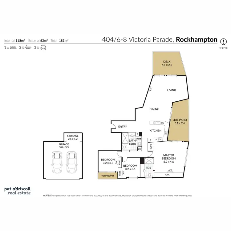 Floorplan of Homely apartment listing, 404/6-8 Victoria Parade, Rockhampton City QLD 4700