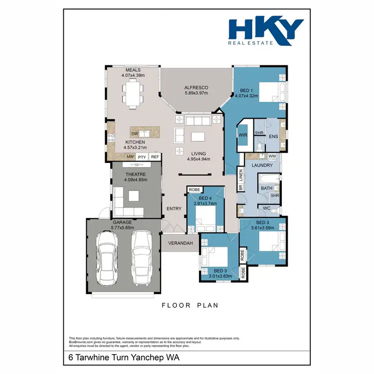 Floorplan of Homely house listing, 6 Tarwhine Turn, Yanchep WA 6035