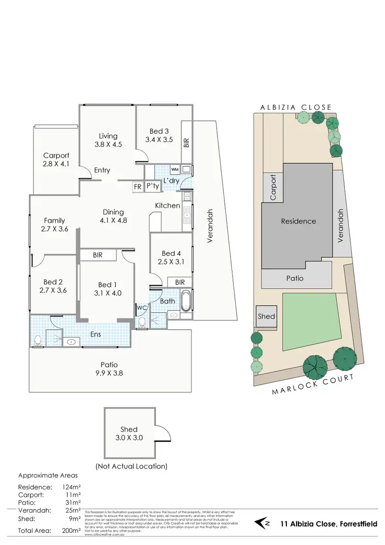 Floorplan of Homely house listing, 11 Albizia Close, Forrestfield WA 6058
