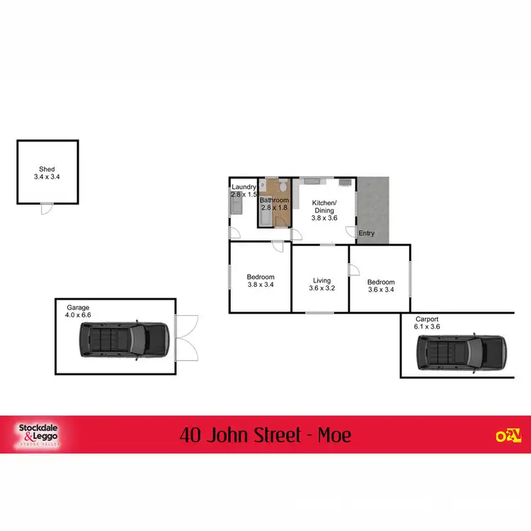 Floorplan of Homely house listing, 40 John Street, Moe VIC 3825