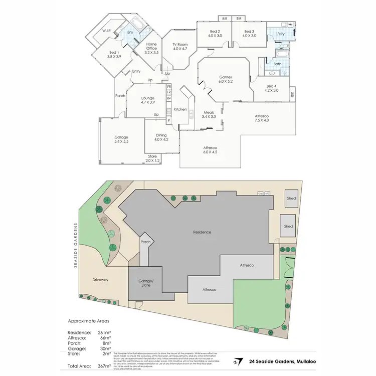 Floorplan of Homely house listing, 24 Seaside Gardens, Mullaloo WA 6027