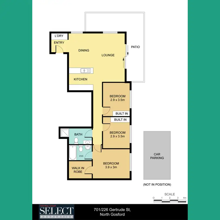 Floorplan of Homely apartment listing, 701/226 Gertrude Street, North Gosford NSW 2250