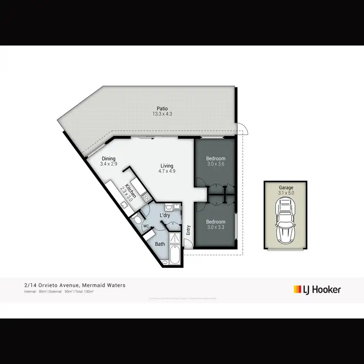 Floorplan of Homely unit listing, 2/14 Orvieto Avenue, Mermaid Waters QLD 4218