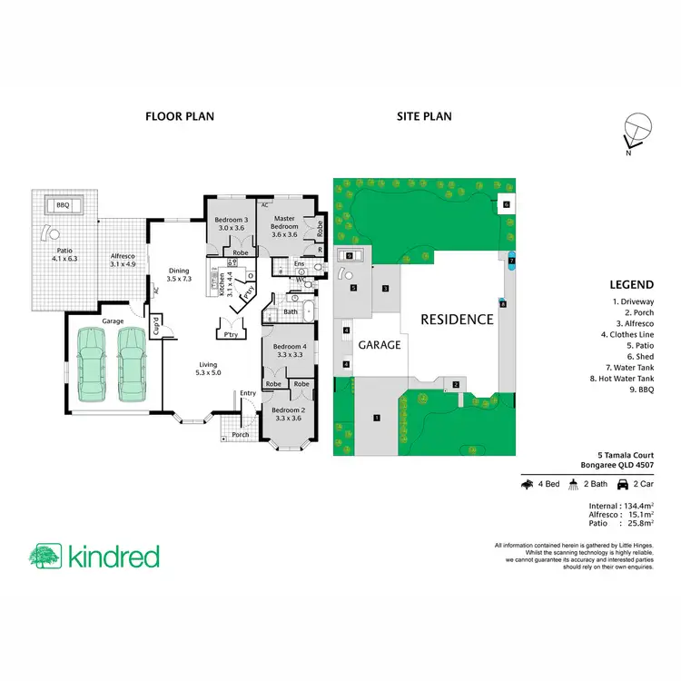 Floorplan of Homely house listing, 5 Tamala Court, Bongaree QLD 4507