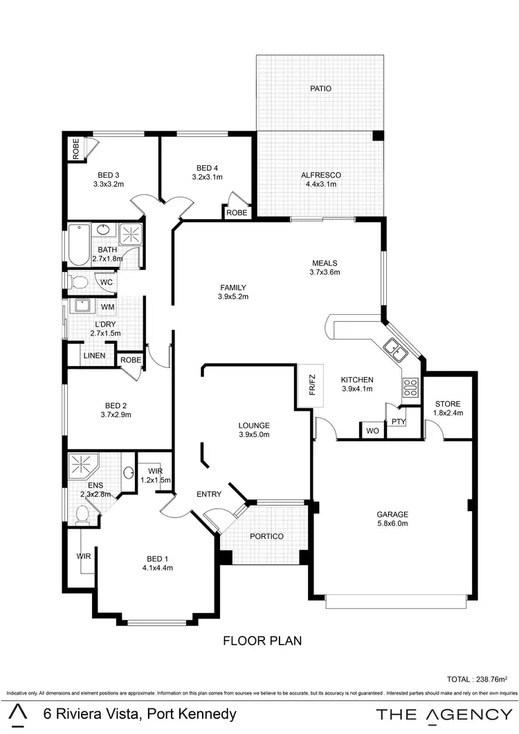 Floorplan of Homely house listing, 6 Riviera Vista, Port Kennedy WA 6172