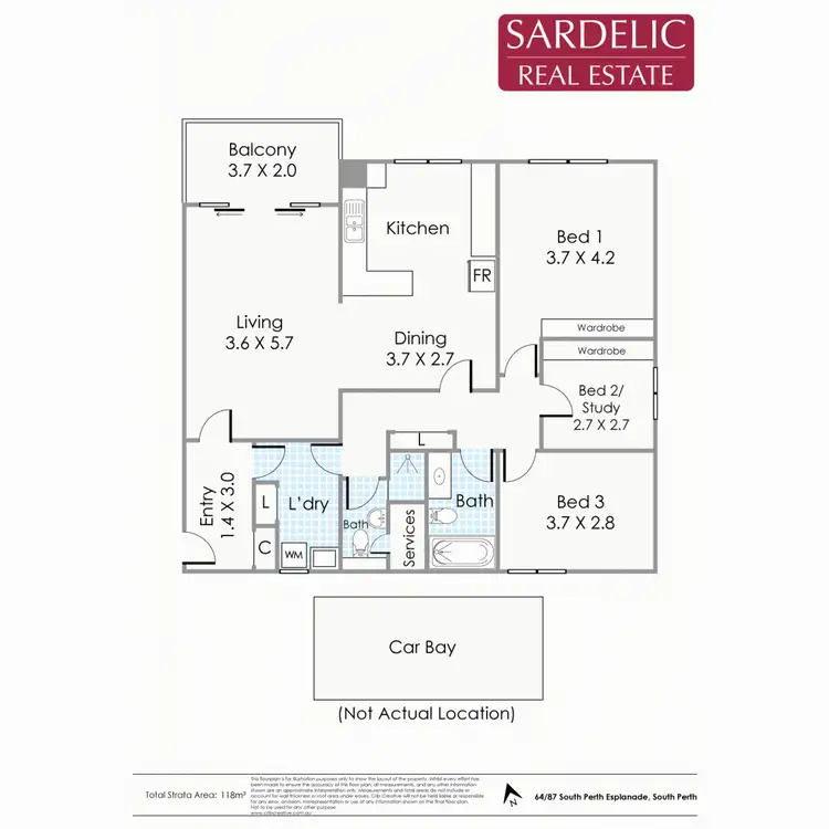 Floorplan of Homely apartment listing, 64/87-89 South Perth Esplanade, South Perth WA 6151