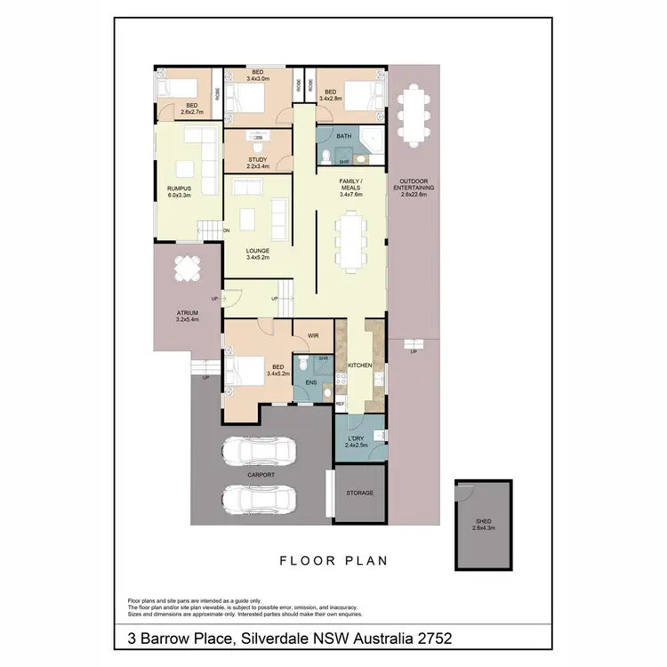 Floorplan of Homely house listing, 3 Barrow Place, Silverdale NSW 2752