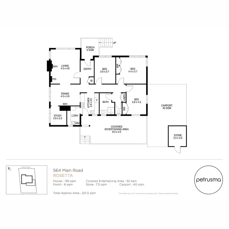 Floorplan of Homely house listing, 564 Main Road, Rosetta TAS 7010