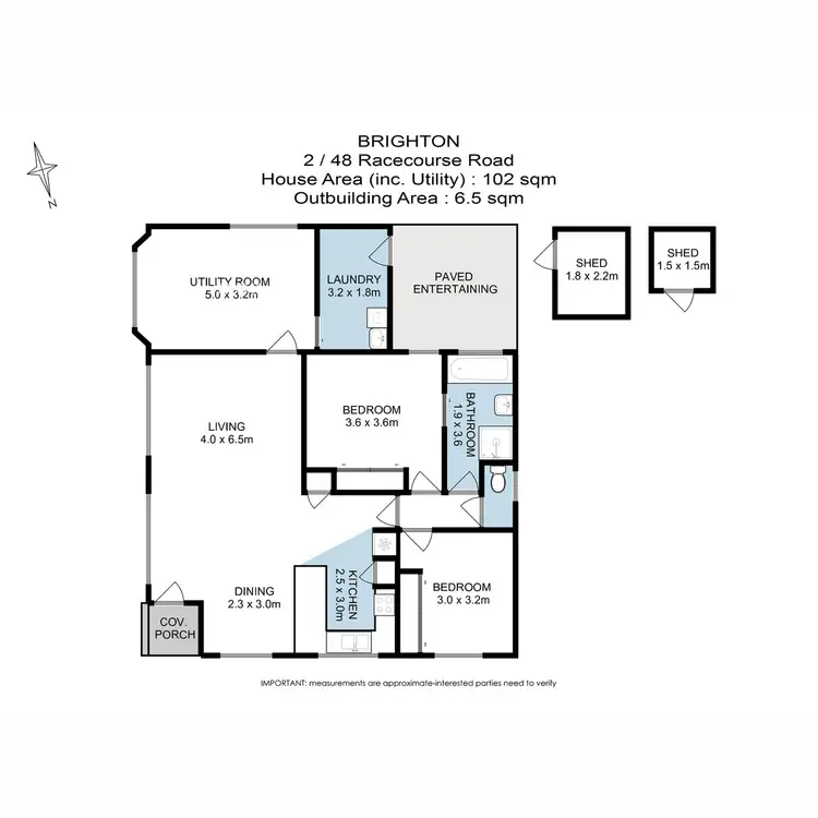 Floorplan of Homely unit listing, 2/48 Racecourse Road, Brighton TAS 7030