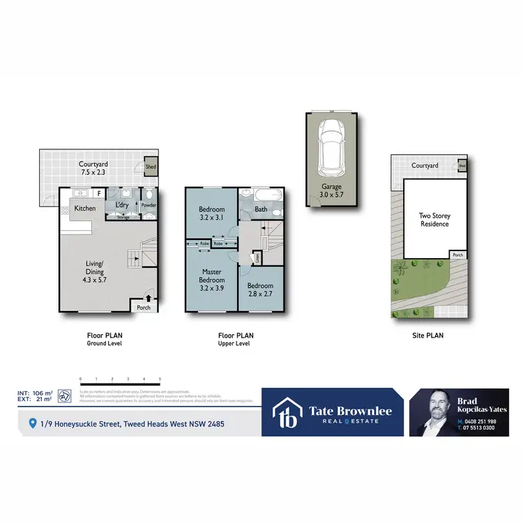 Floorplan of Homely townhouse listing, 1/9 Honeysuckle Street, Tweed Heads West NSW 2485