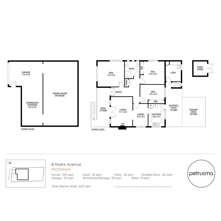 Floorplan of Homely house listing, 8 Keats Avenue, Moonah TAS 7009