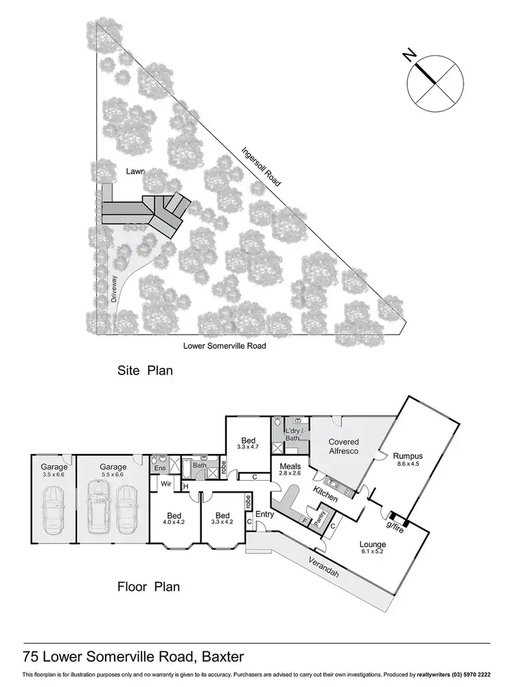 Floorplan of Homely house listing, 75 Lower Somerville Road, Baxter VIC 3911