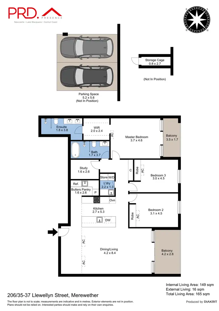 Floorplan of Homely apartment listing, 206/37 Llewellyn Street, Merewether NSW 2291