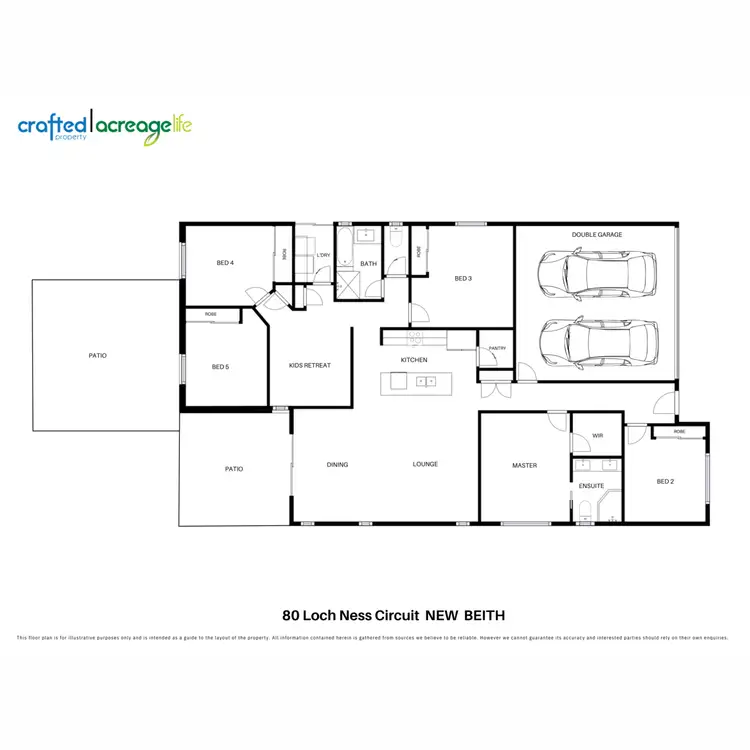 Floorplan of Homely rural property listing, 80 Loch Ness Circuit, New Beith QLD 4124