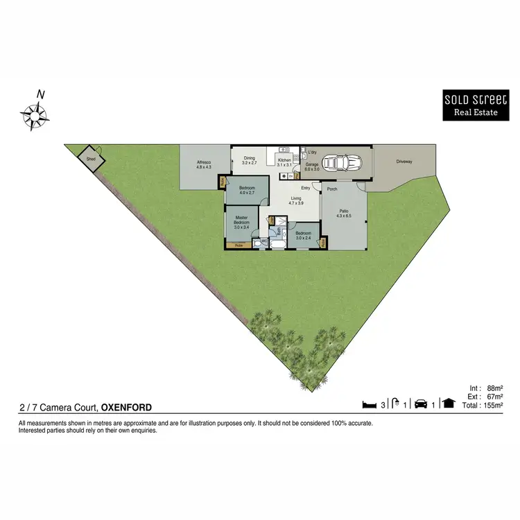 Floorplan of Homely semi-detached listing, 2/7 Camera Court, Oxenford QLD 4210