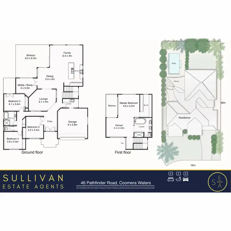 Floorplan of Homely house listing, 46 Pathfinder Road, Coomera Waters QLD 4209