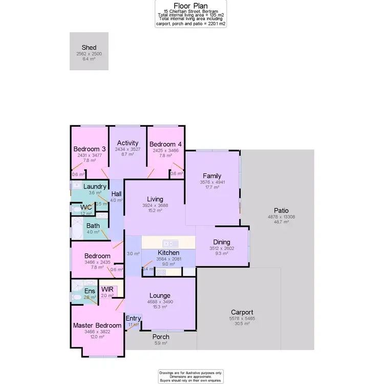 Floorplan of Homely house listing, 15 Chieftain Street, Bertram WA 6167