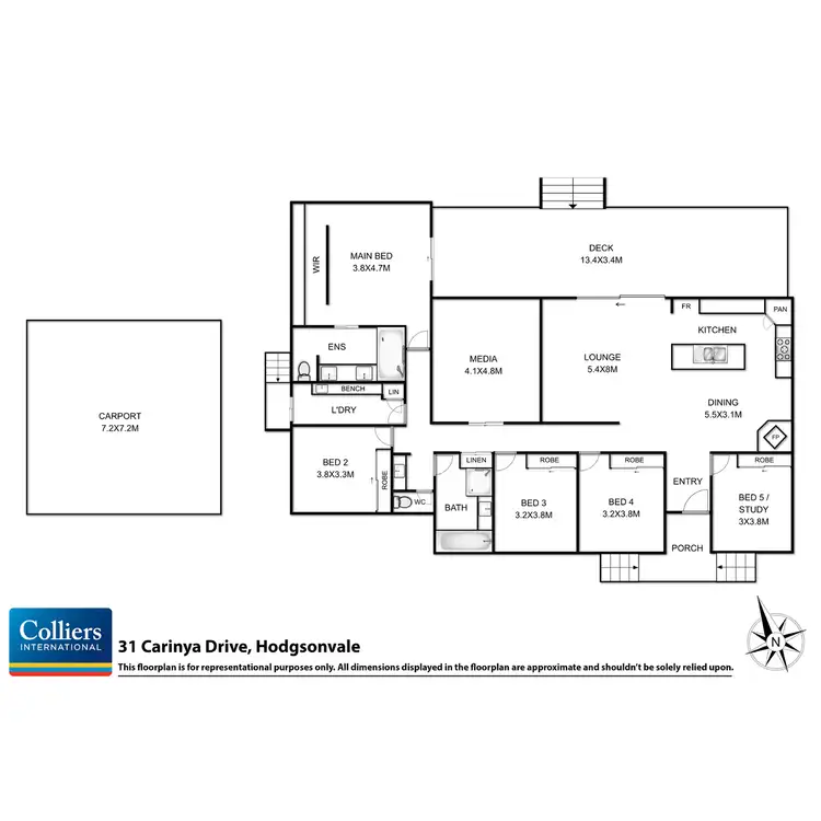 Floorplan of Homely house listing, 31 Carinya Drive, Hodgson Vale QLD 4352