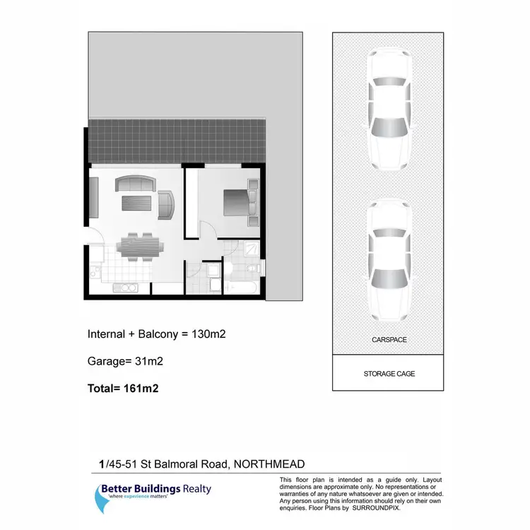 Floorplan of Homely apartment listing, 1/45-51 Balmoral Road, Northmead NSW 2152