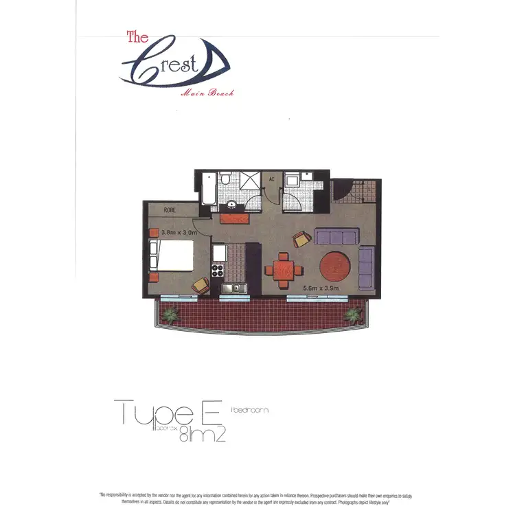 Floorplan of Homely apartment listing, The Crest, 15 Breaker Street, Main Beach QLD 4217