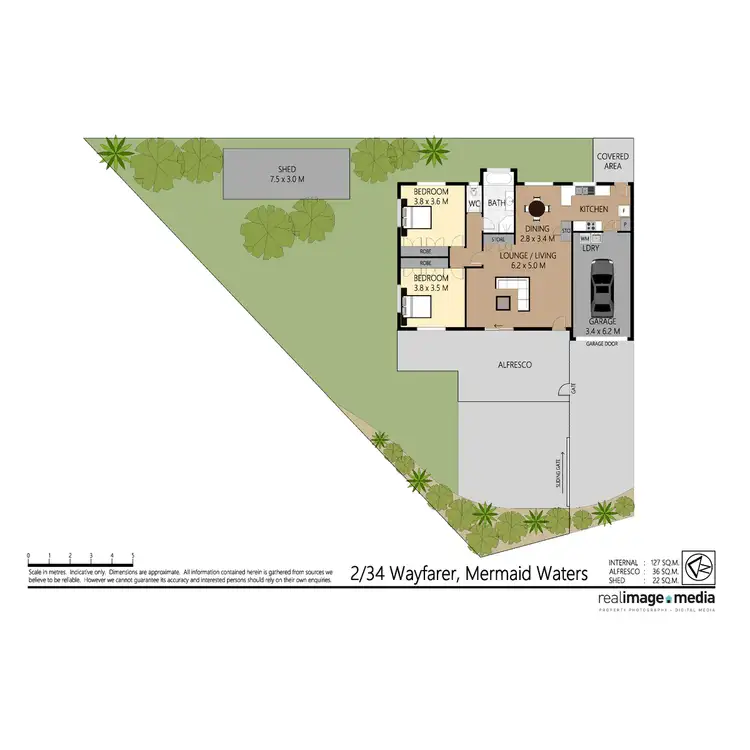 Floorplan of Homely semi-detached listing, 2/34 Wayfarer Avenue, Mermaid Waters QLD 4218