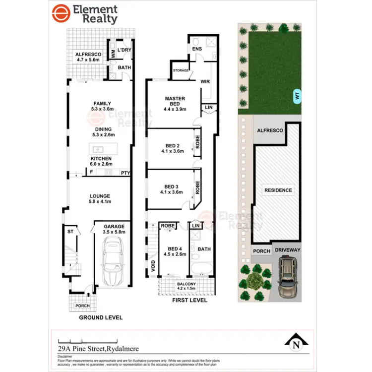 Floorplan of Homely semi-detached listing, 29A Pine Street, Rydalmere NSW 2116